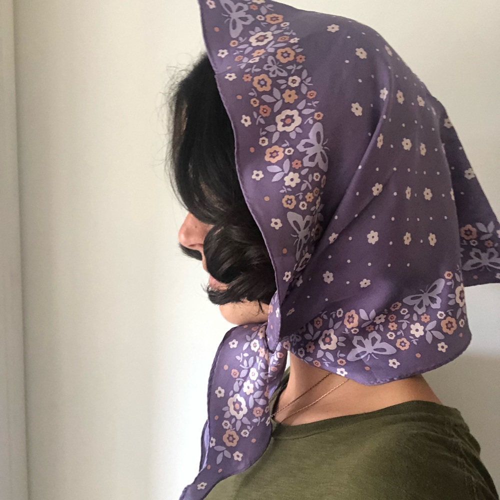 COACH silk lavender scarf